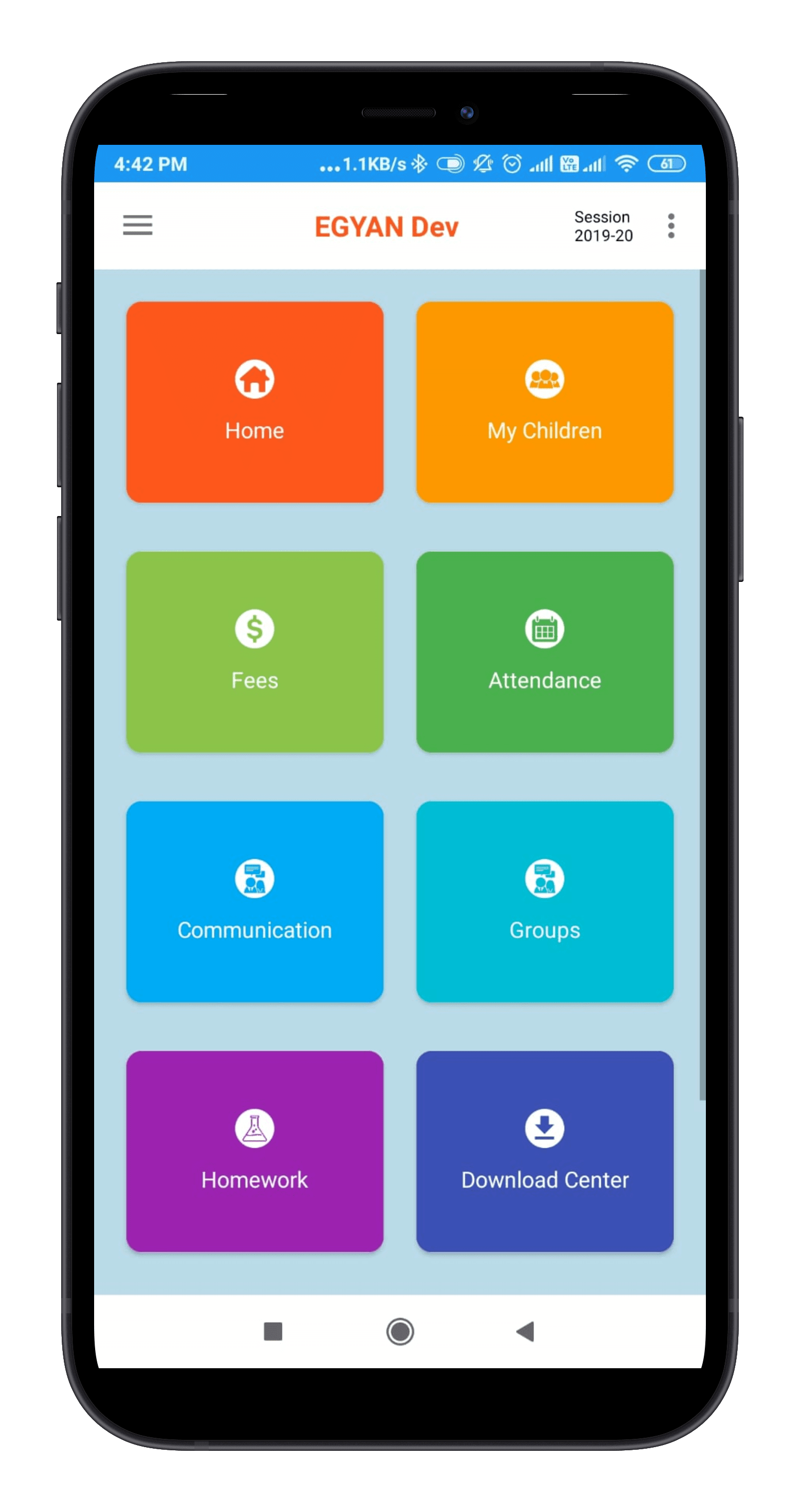 E-Gyan Mobile Application Options